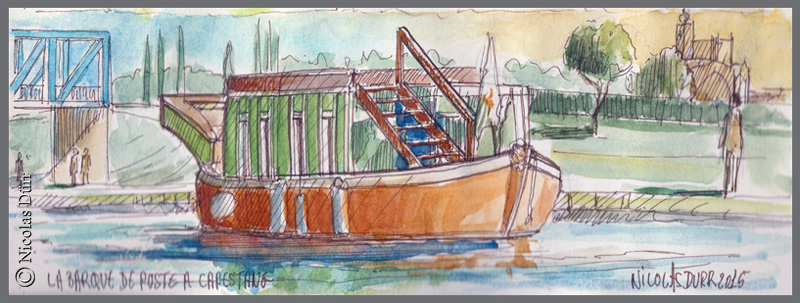 La barque de poste 1818 en aquarelles,&nbsp;2015