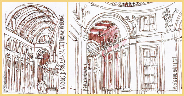 Étape graphique sur la Galerie Vivienne, mars&nbsp;2014