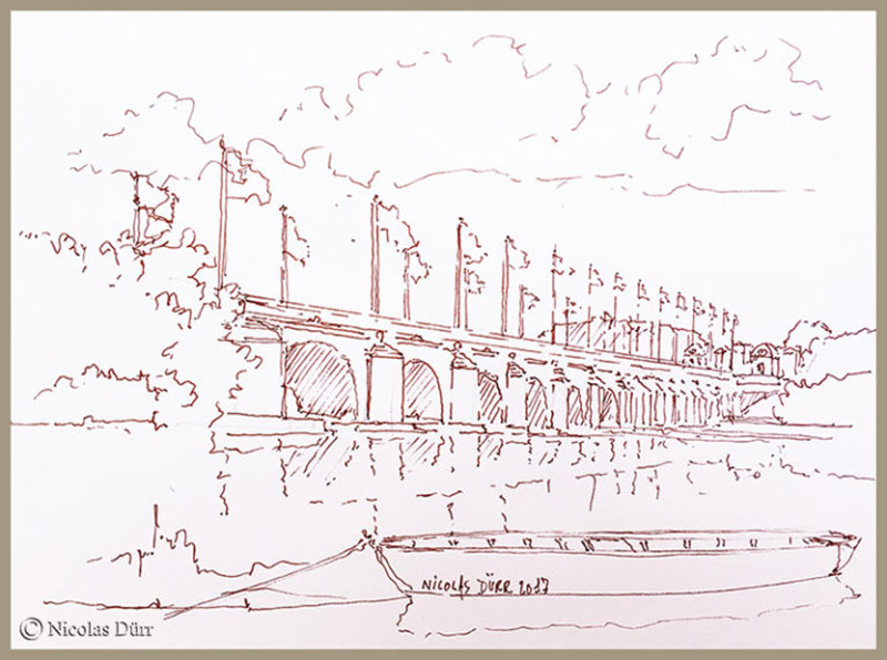 Etape graphique sur les bords de Loire à Tours, juillet&nbsp;2017