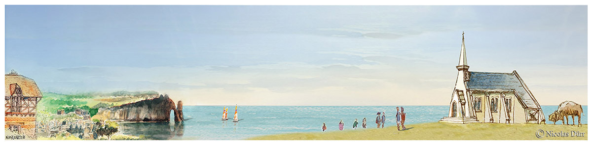 Un samedi ensoleillé à Etretat (avril&nbsp;2018)