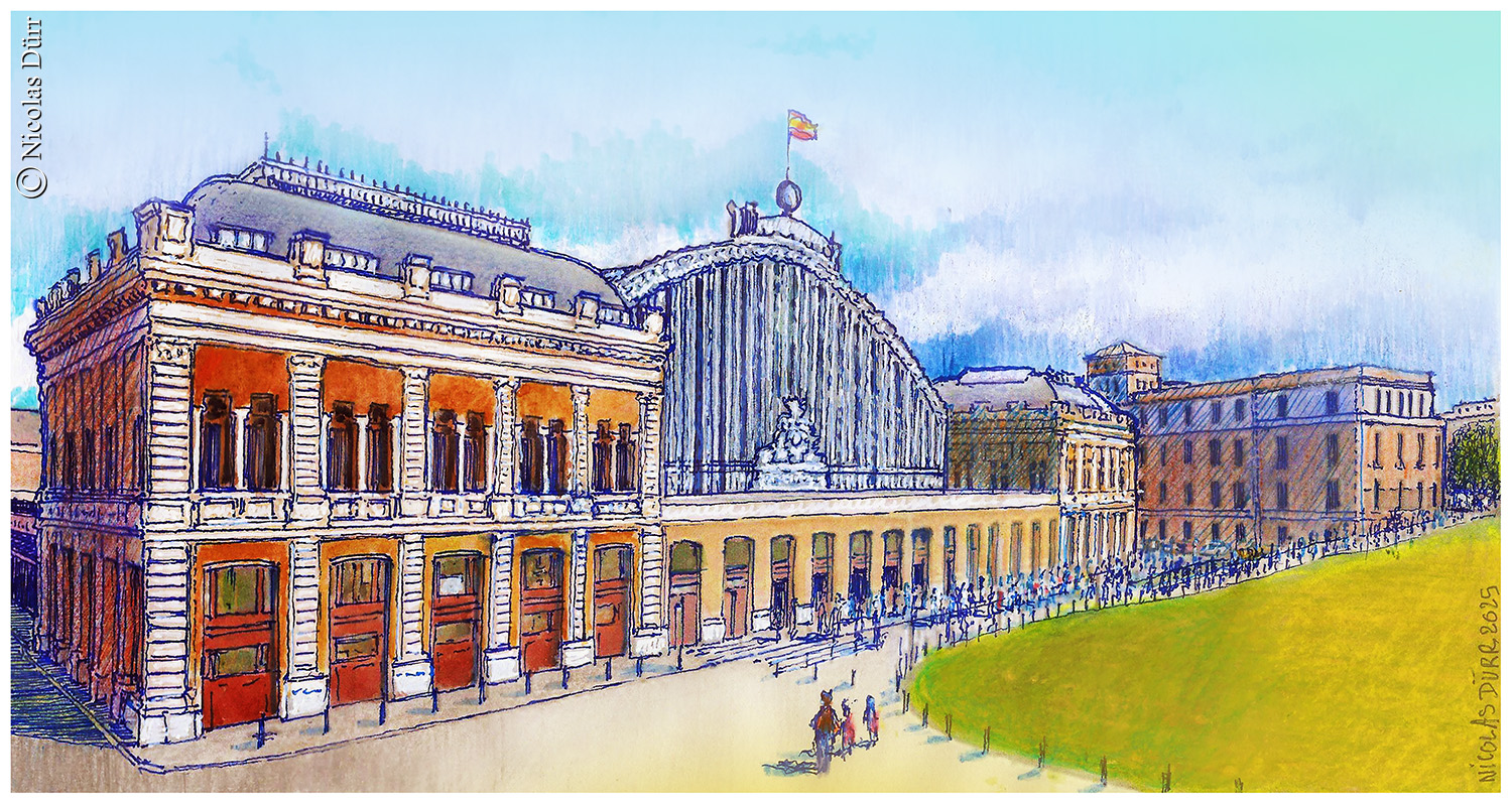 La gare de Madrid Atocha au printemps 2025.