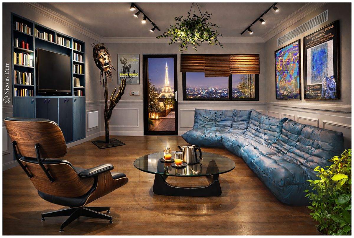 Quelques meubles et luminaires du XXe&nbsp;siècle